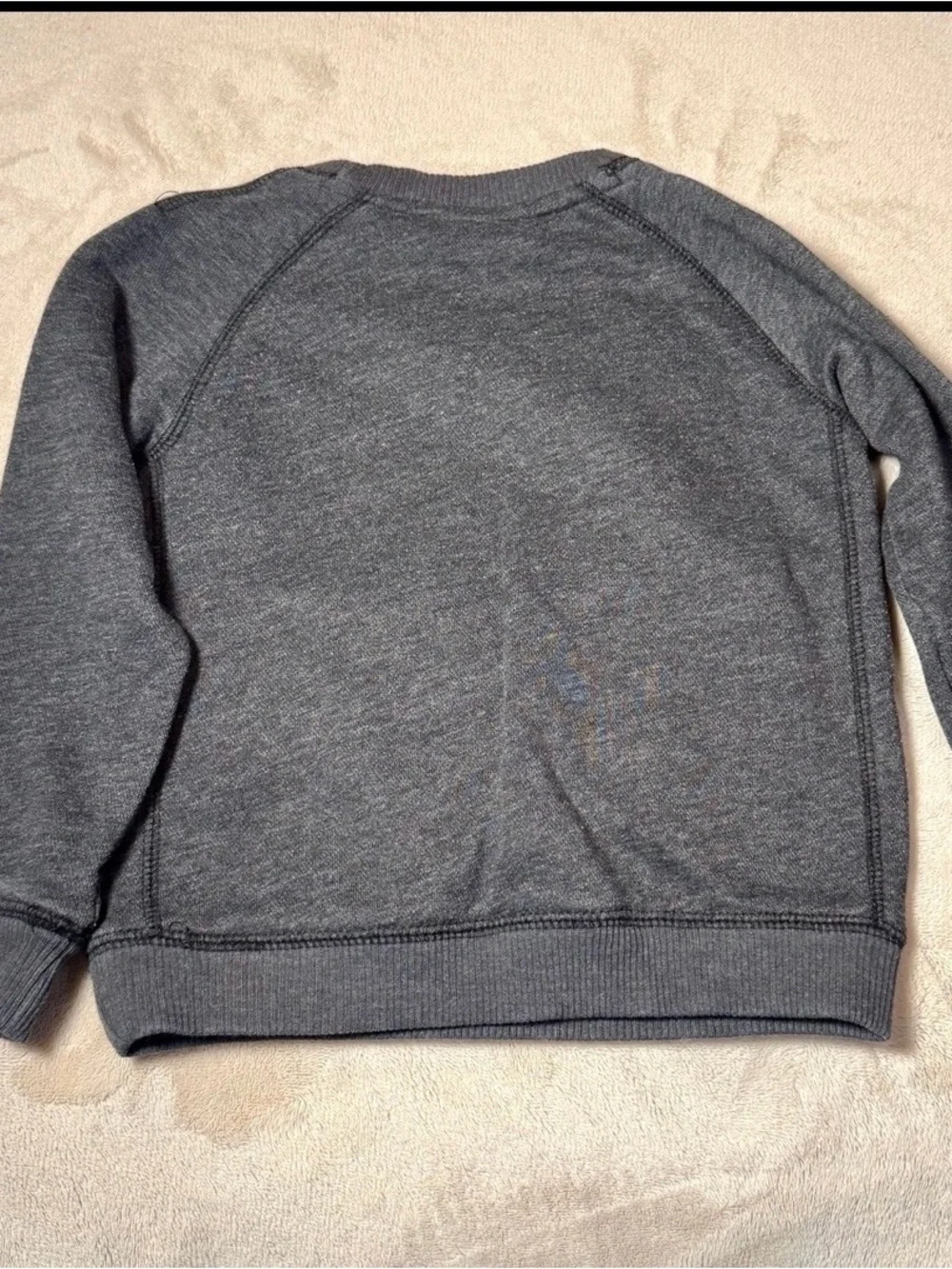 Nike Gray Sweatshirt with White Swoosh and Red Tag